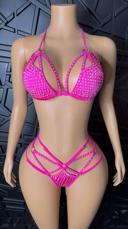Fuchsia Diamanté Set (Medium)