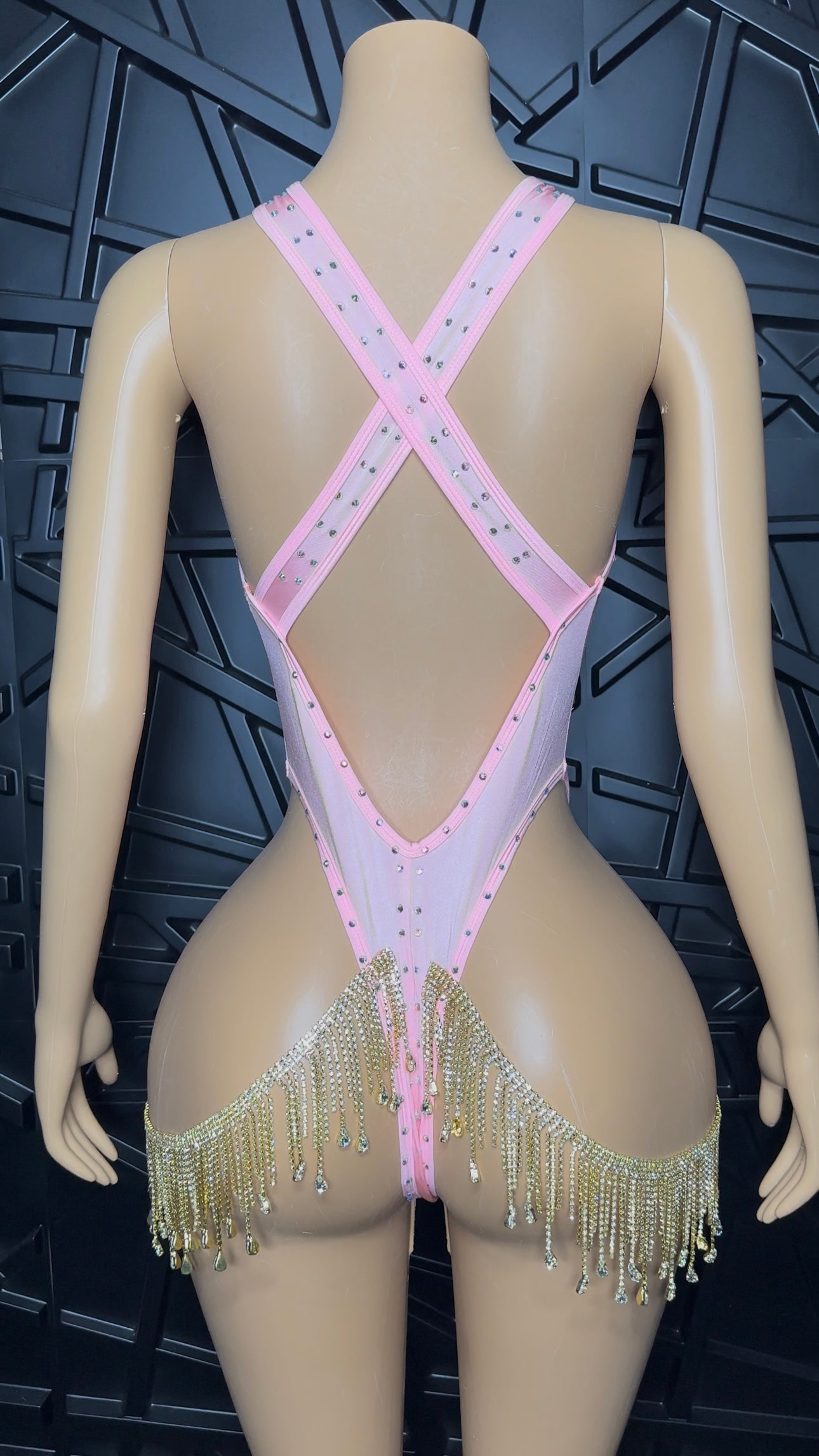 Pink/Gold Fringe 1pc (Small-Medium)