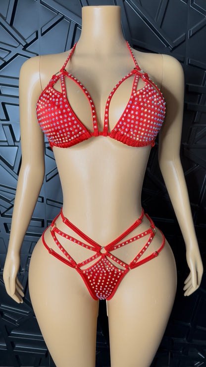 Red Diamanté Set (Medium)