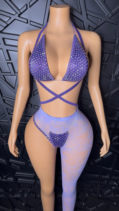 Purple Pant Set (Small-Medium) STRETCHY