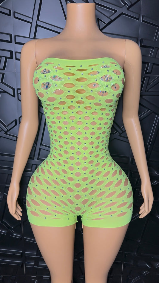 Neon Rich Girl Romper (XSmall-Large)