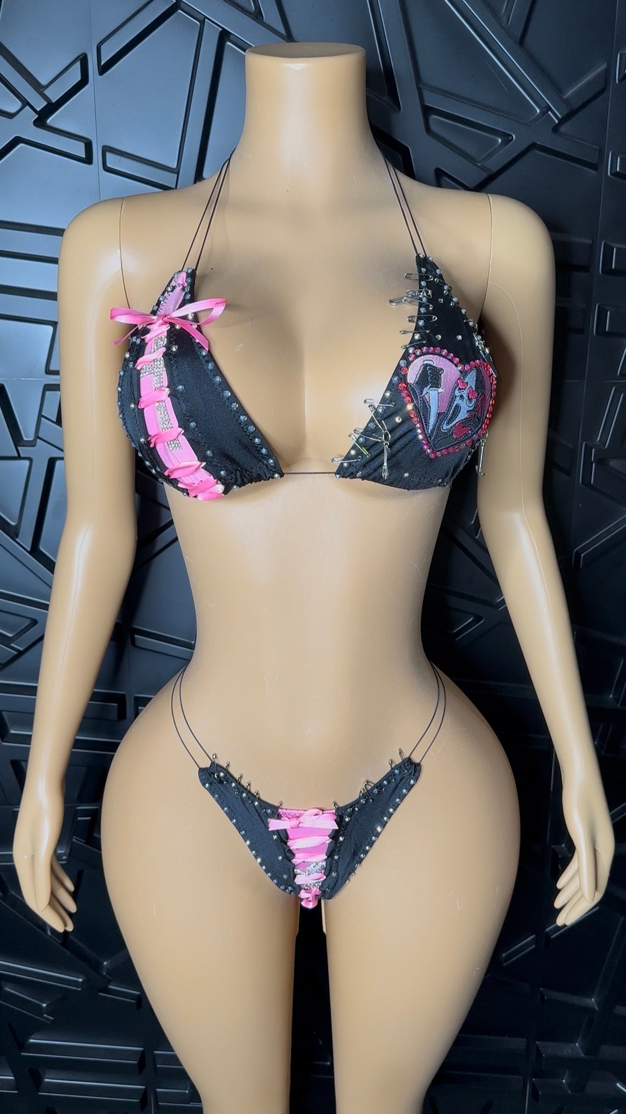Black Micro-Top Set (Small-Large) STRETCHY