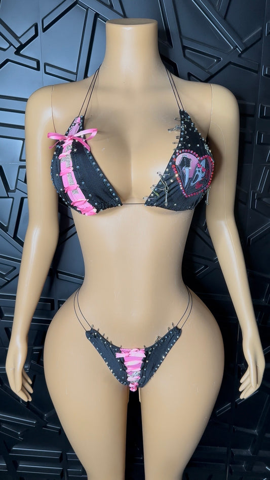 Black Micro-Top Set (Small-Large) STRETCHY