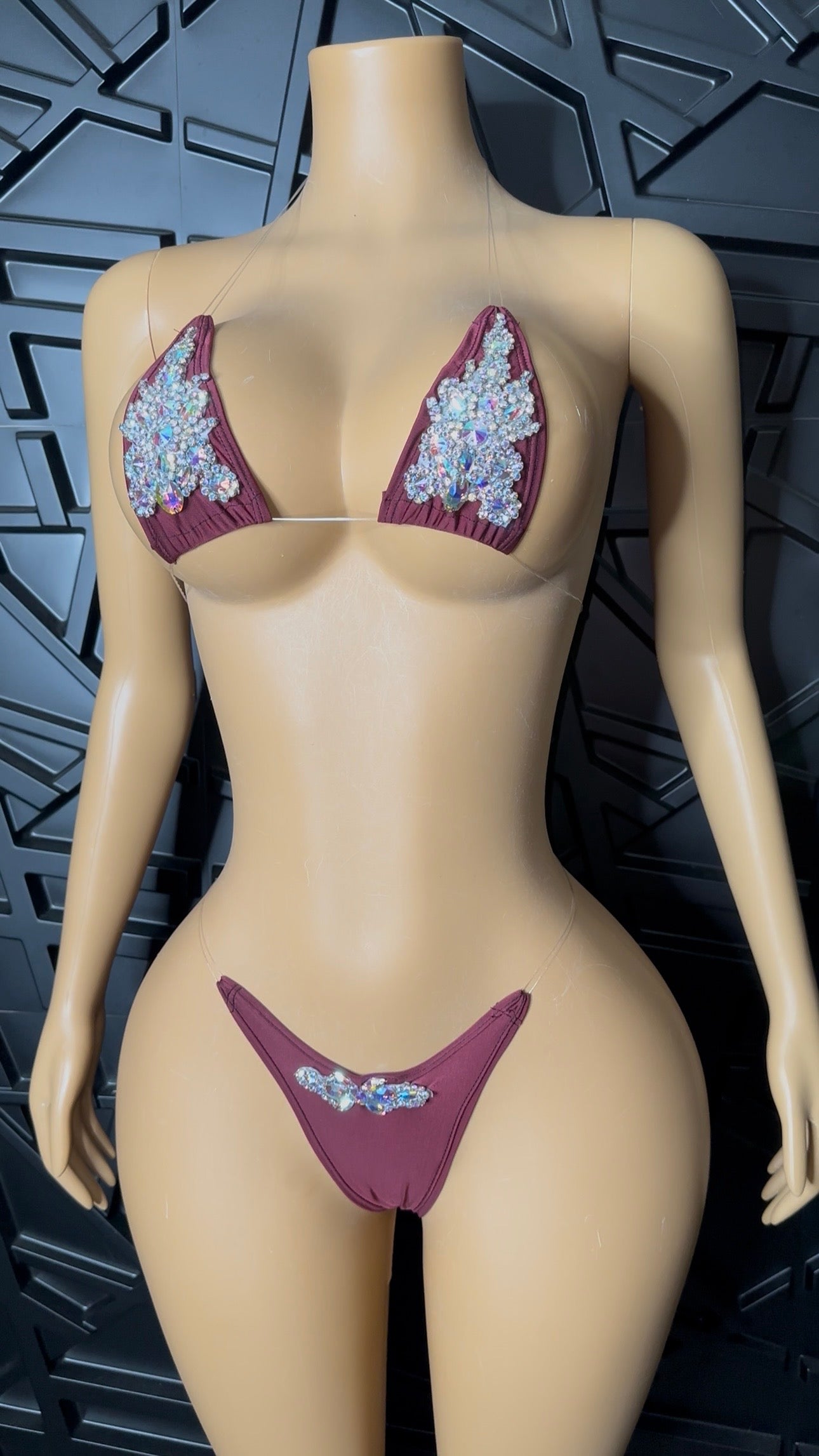 Wine Micro Bikini (XSmall-Medium)