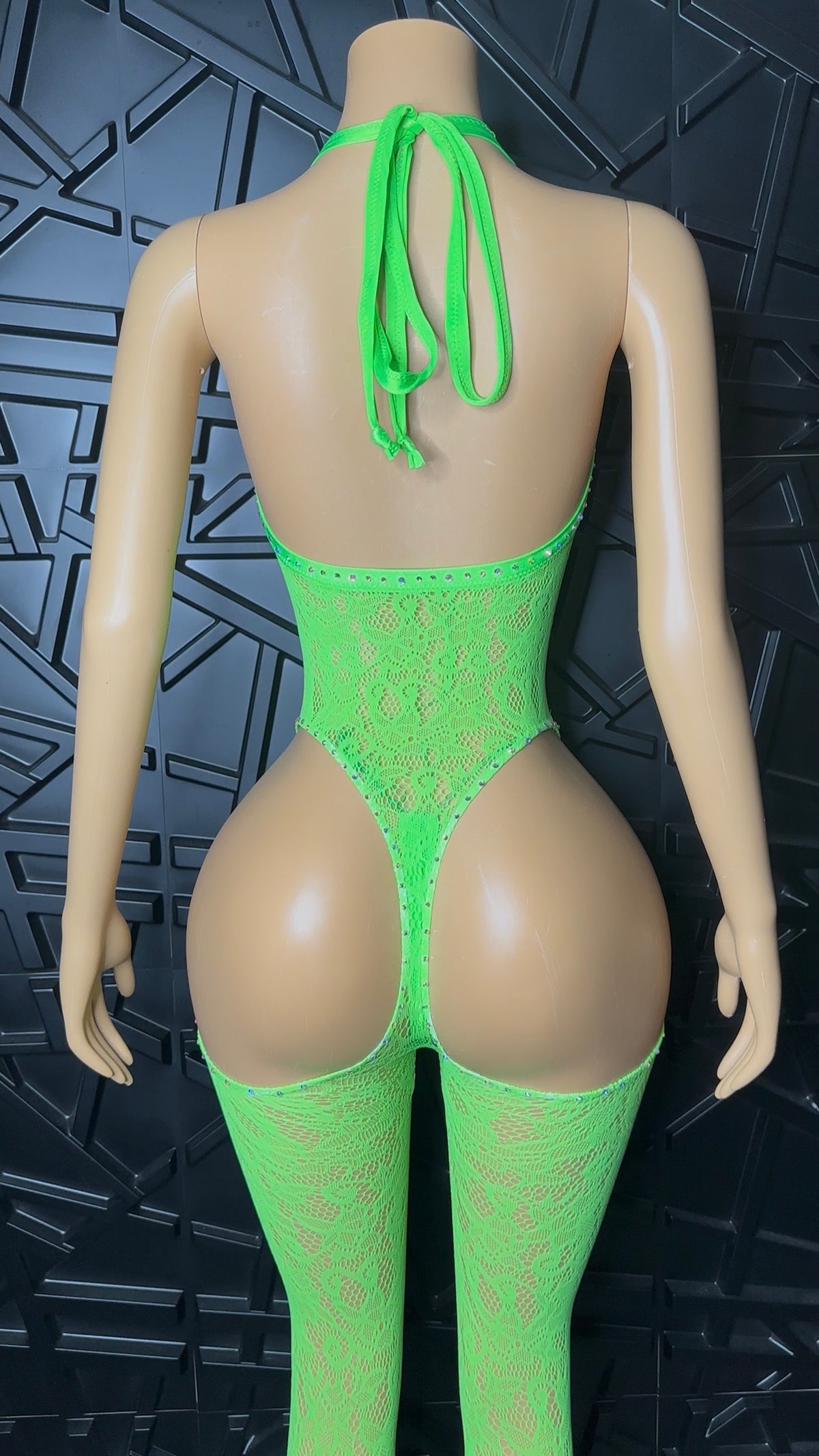 Green Jumpsuit Set (Med-XL) STRETCHY