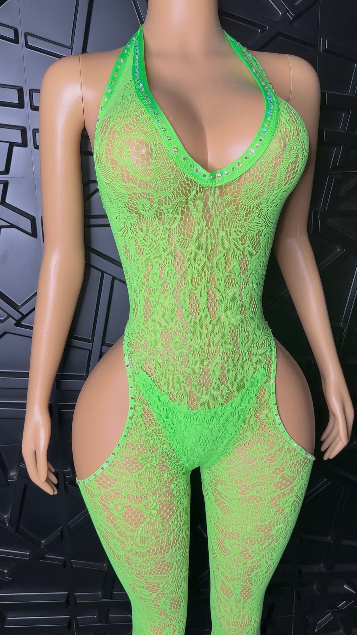 Green Jumpsuit Set (Med-XL) STRETCHY
