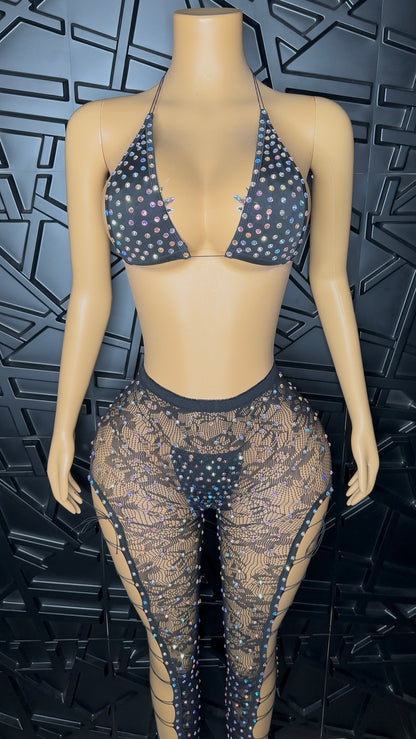 Black 3pc Pant Set (Small)