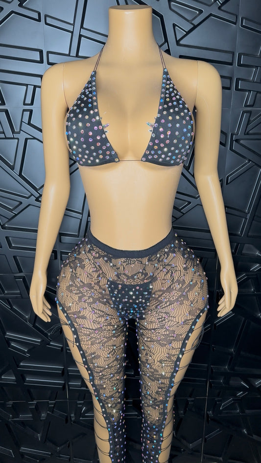 Black 3pc Pant Set (Small)