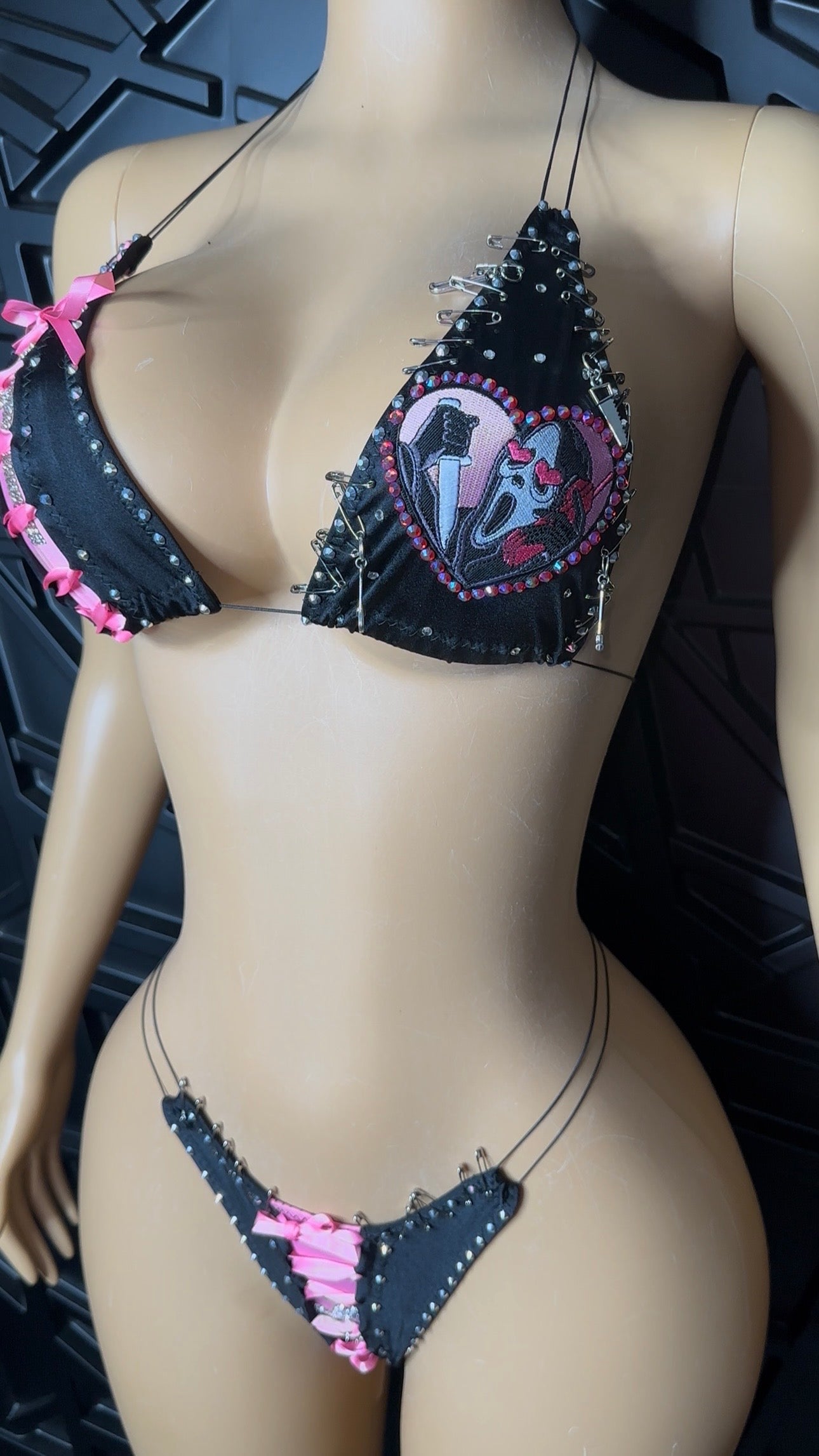 Black Micro-Top Set (Small-Large) STRETCHY