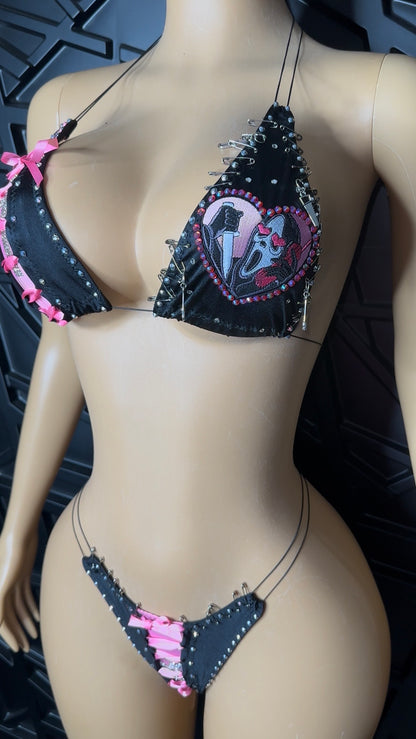 Black Micro-Top Set (Small-Large) STRETCHY