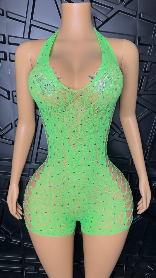 Green Kendra Romper (XSmall-Large)