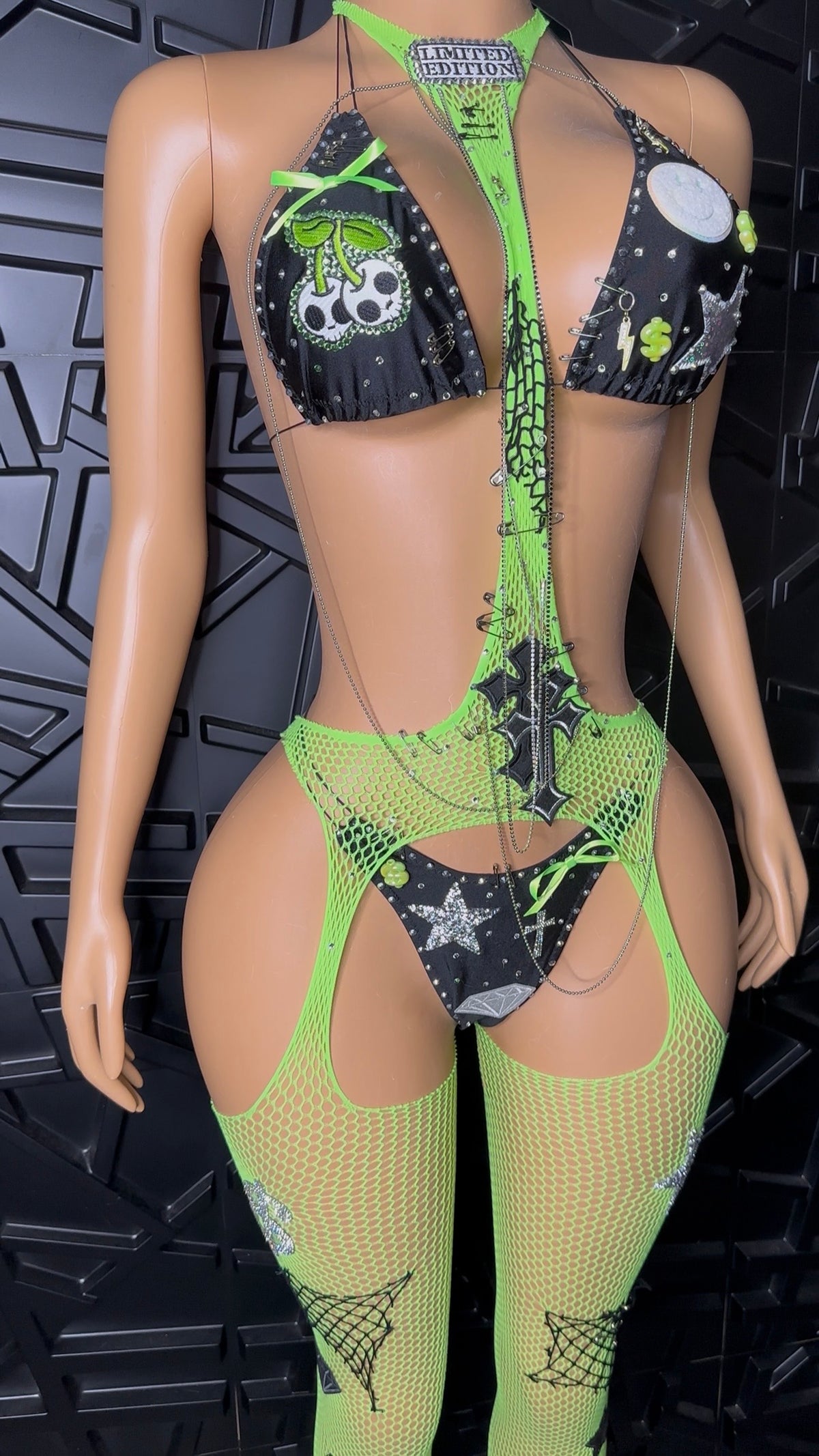Green Rockstar Set (Medium-Large) STRETCHY