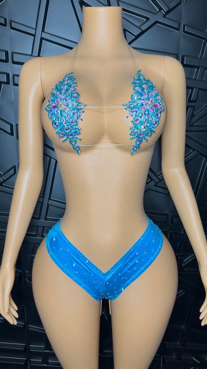 Blue Cheeky Vegas Set