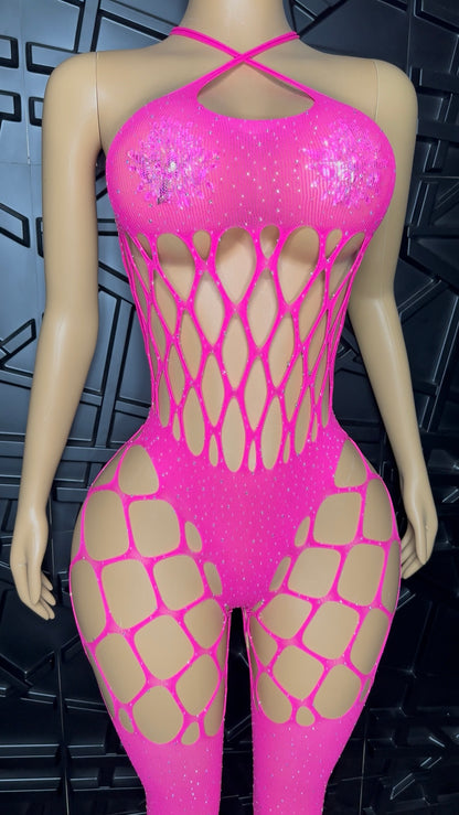 Hot Pink Vanity Jumpsuit (Small-XLarge)
