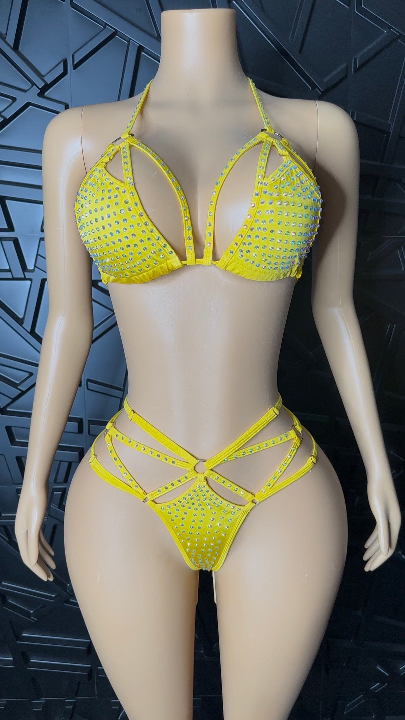 Yellow Diamanté Set (Medium)