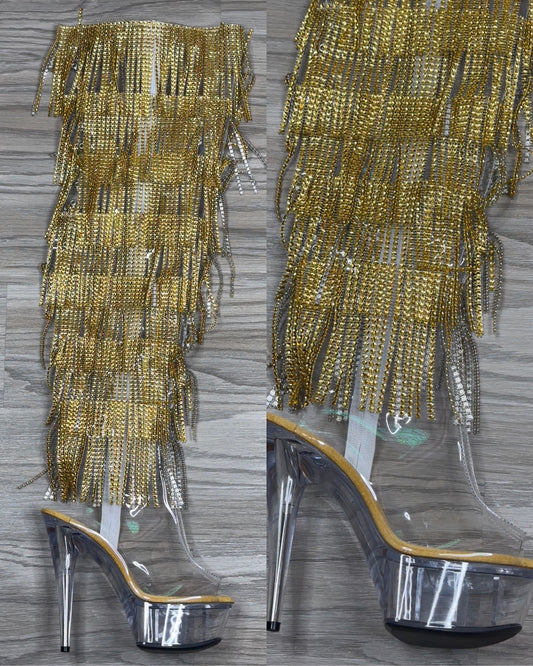 Gold Icy Thigh Highs