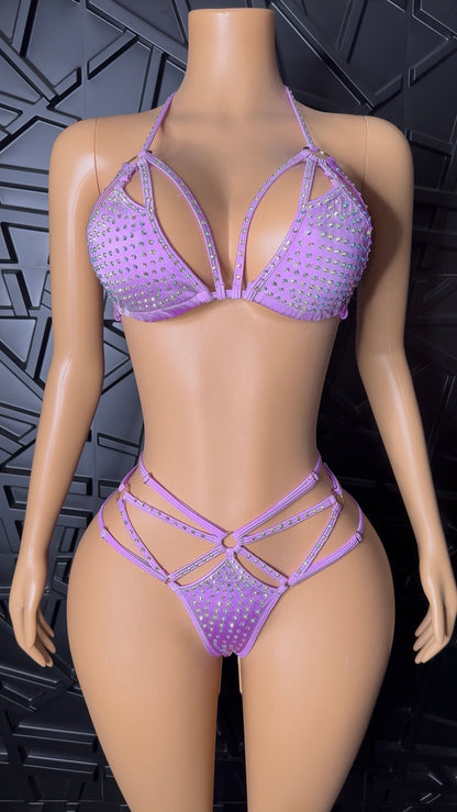 Purple Diamanté Set (Medium)
