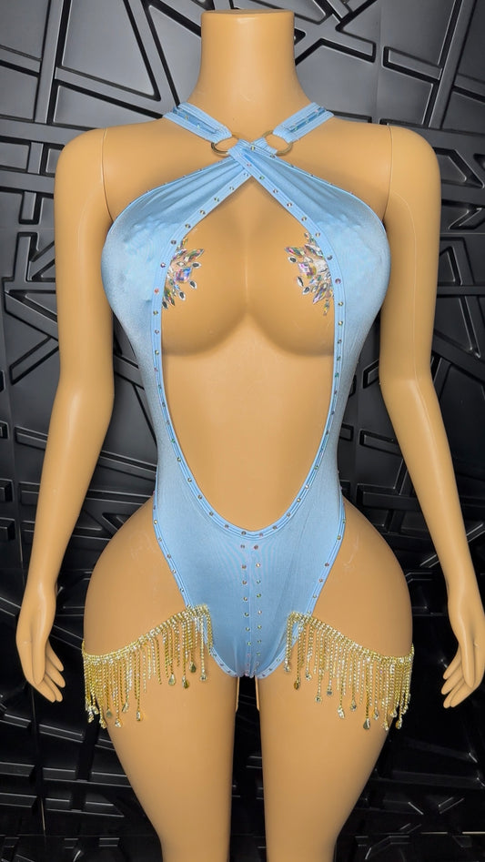 Blue/Gold Fringe 1pc (Small-Medium)