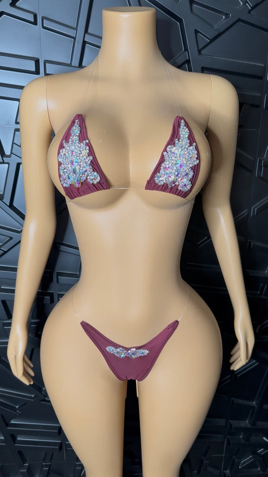 Wine Micro Bikini (XSmall-Medium)