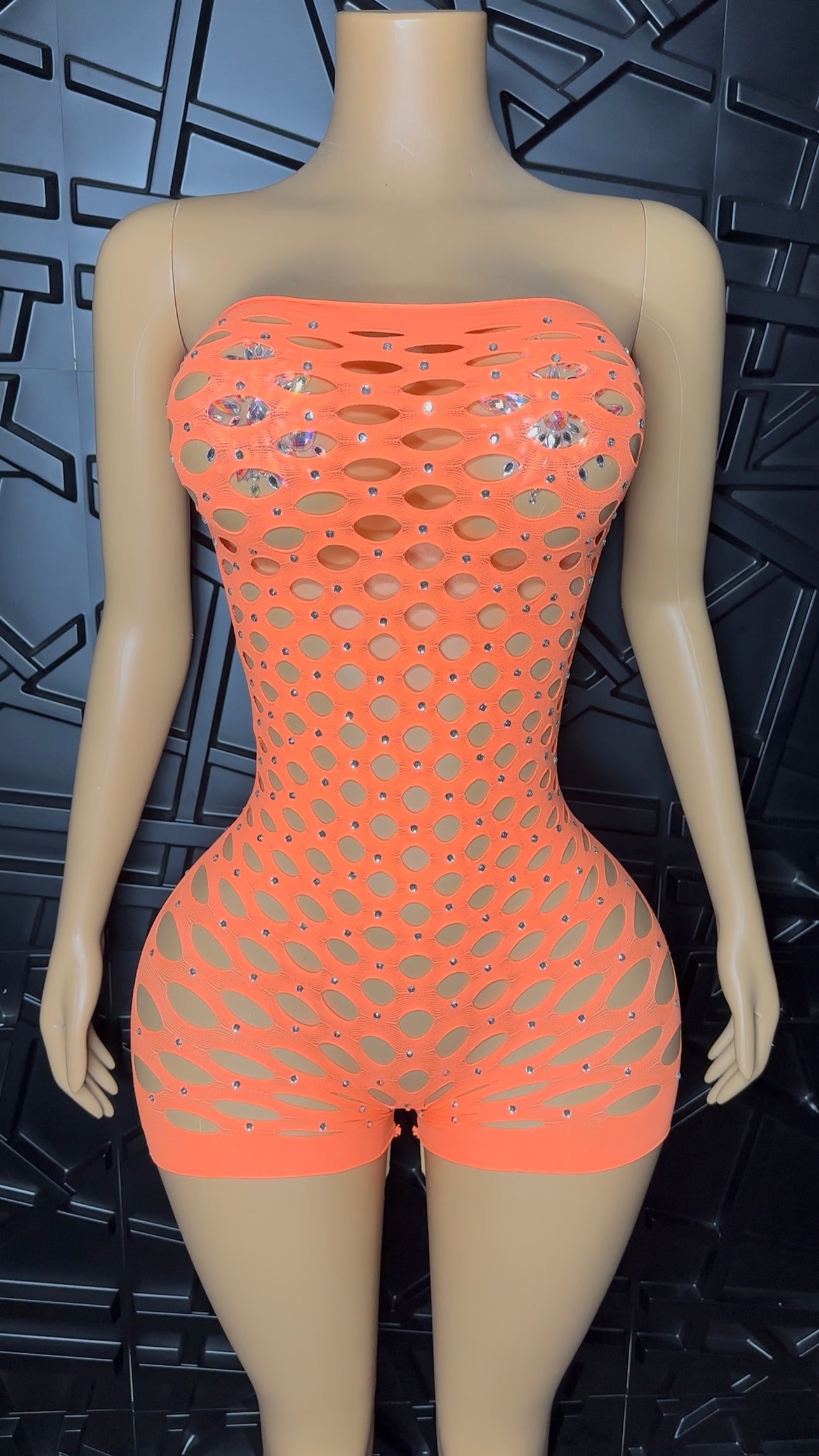 Orange Rich Girl Romper (XSmall-Large)