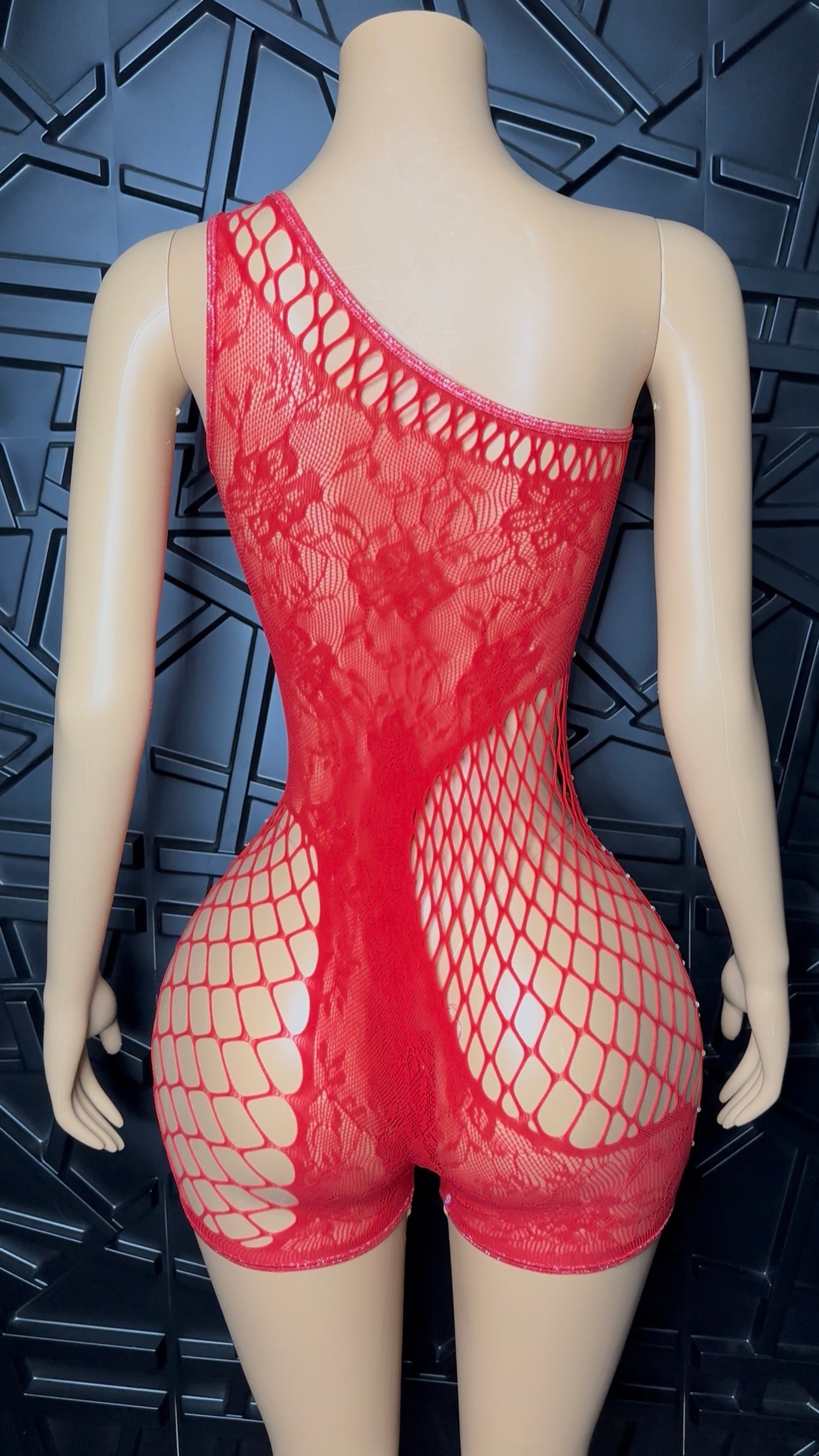Red Icy Romper w/ Thong (Small-Large)