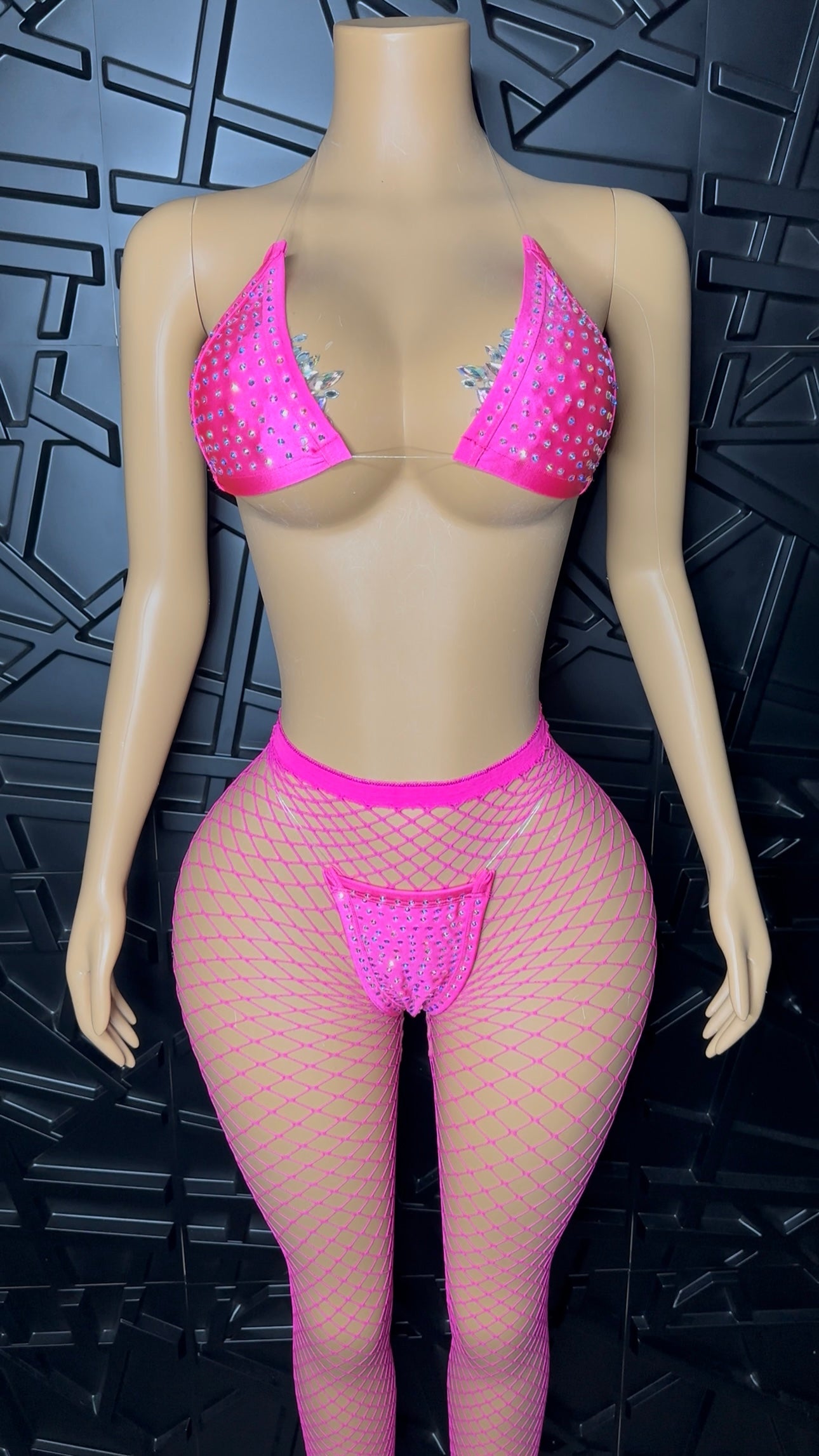 Pink Icy Bikini + Pant Set (Small-Large)
