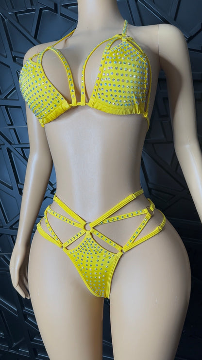 Yellow Diamanté Set (Medium)