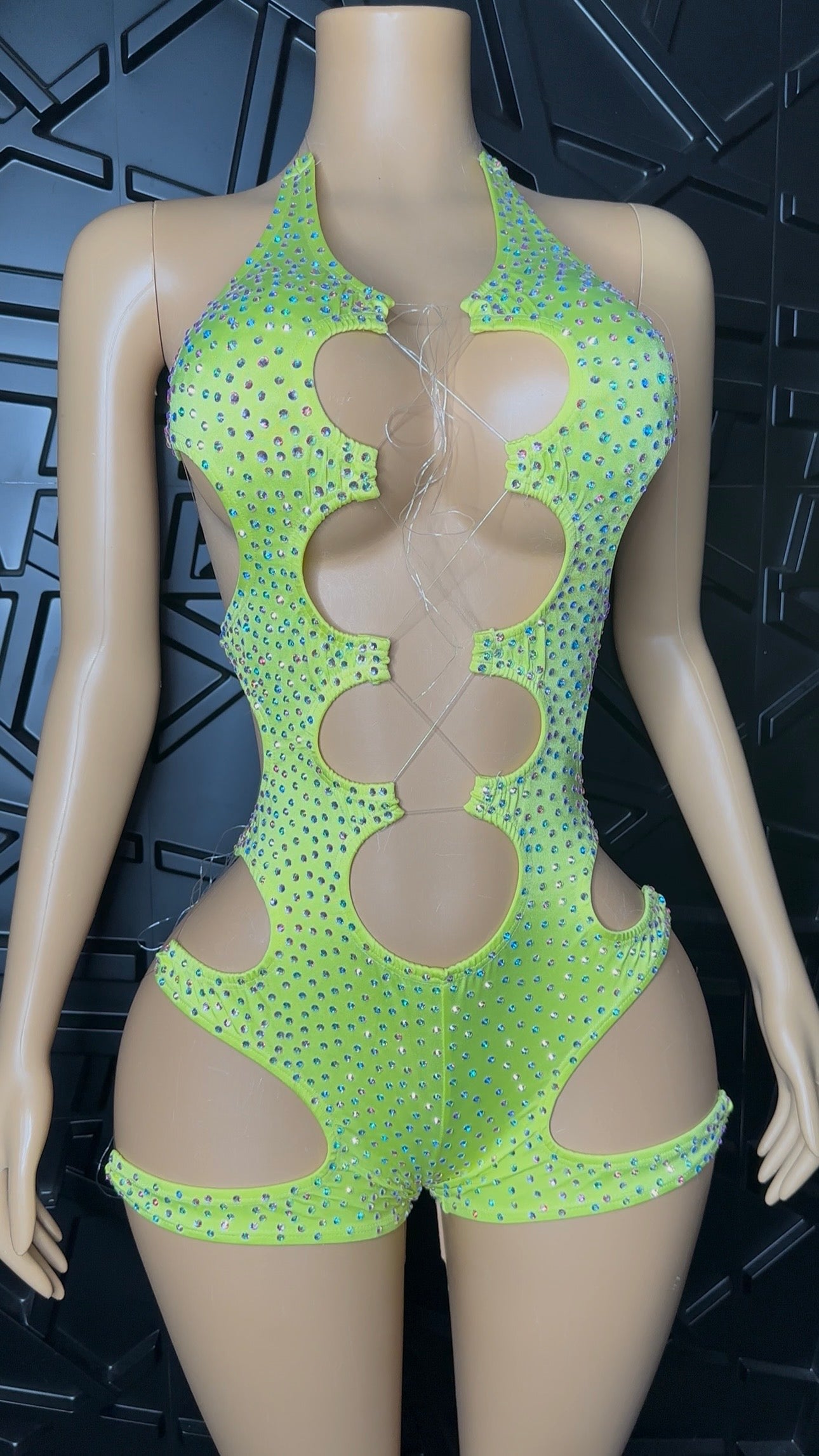 Yellow Icy Romper (Small-Medium) STRETCHY