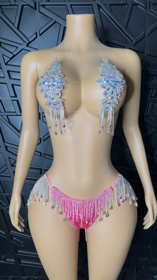 Silver/Hot Pink Vegas Set (Med-Large)