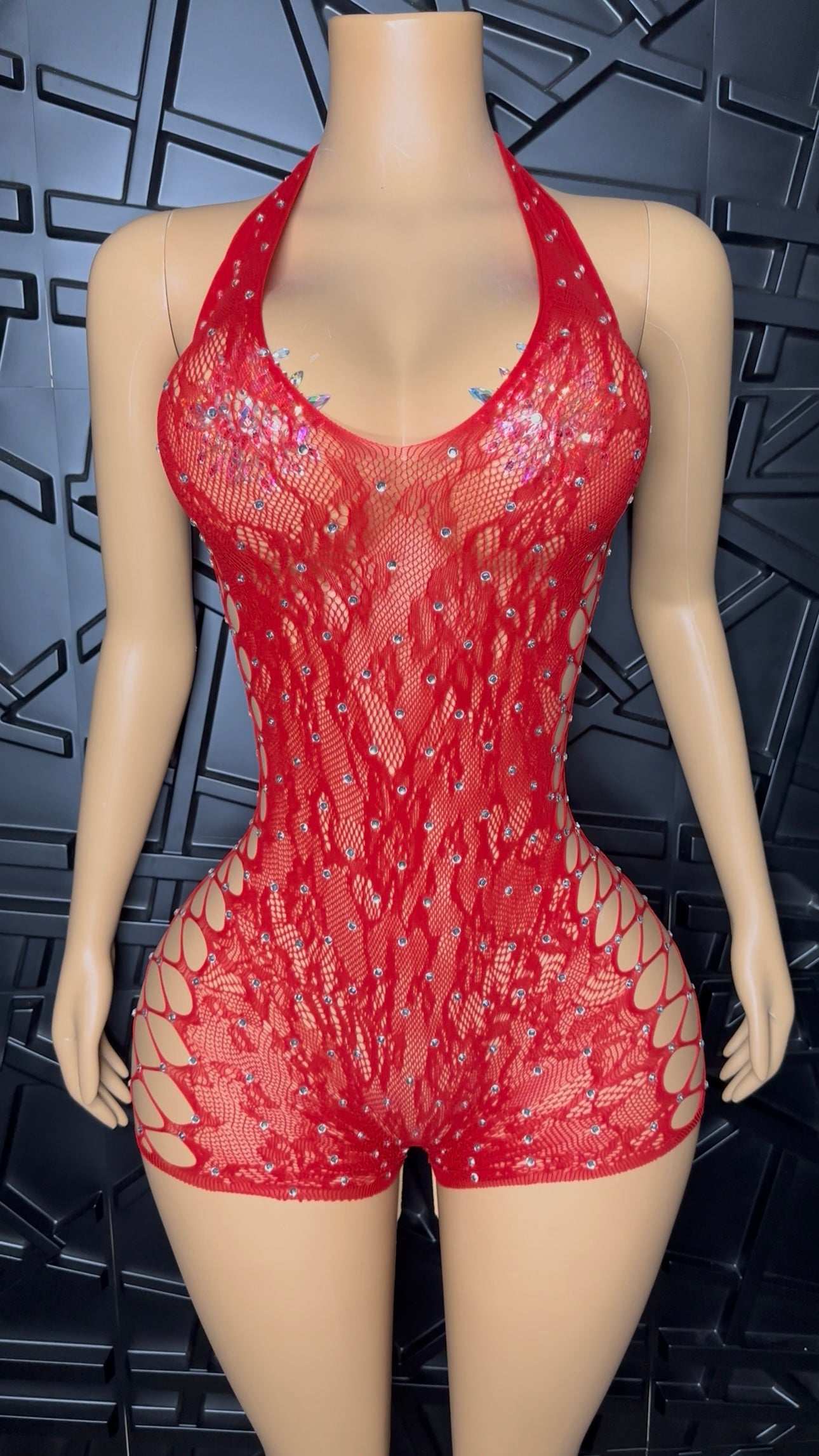 Red Kendra Romper (XSmall-Large)