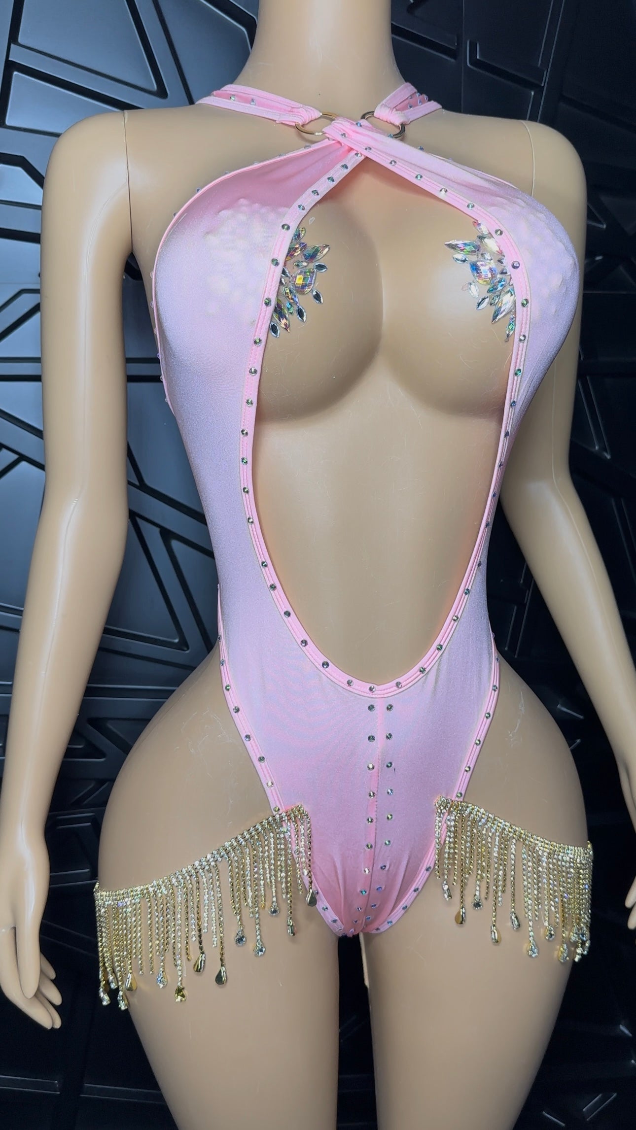 Pink/Gold Fringe 1pc (Small-Medium)