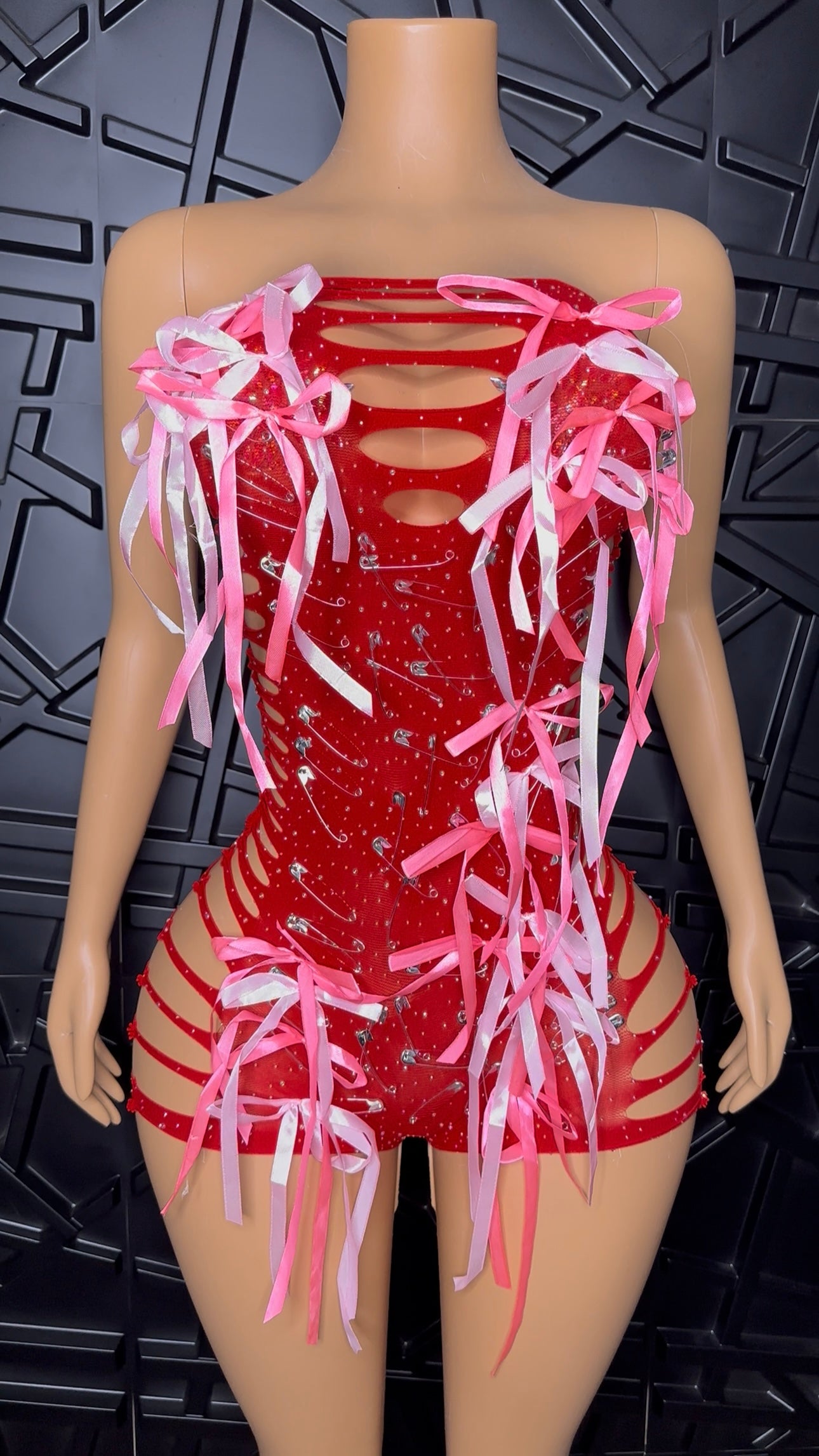 Red Coquette Romper (XSmall-Large)