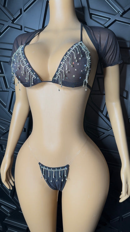 Black MICRO Fringe Set (Small-Med)