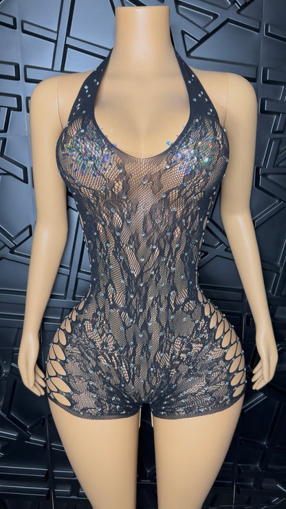 Black Kendra Romper (XSmall-XLarge)