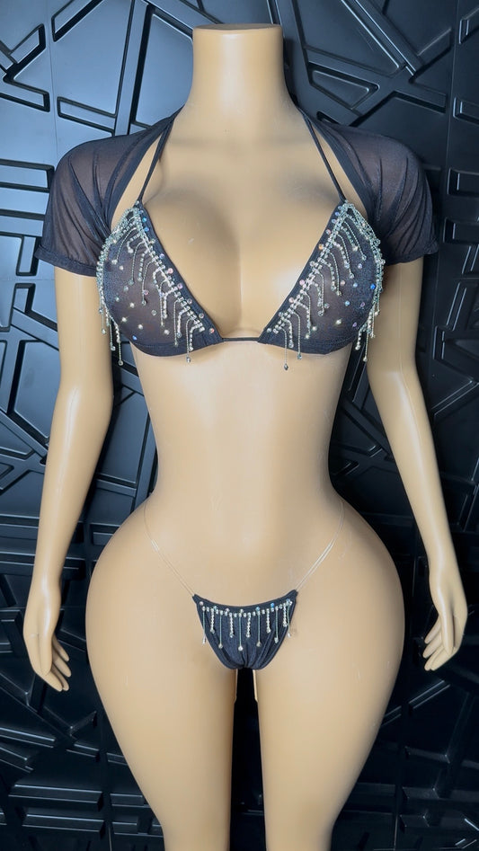 Black MICRO Fringe Set (Small-Med)