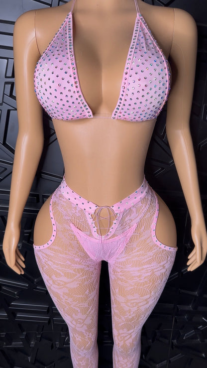 Pink Pant Set (Medium-Large) STRETCHY