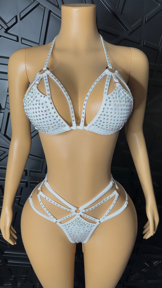 White Diamanté Set (Medium-Large)