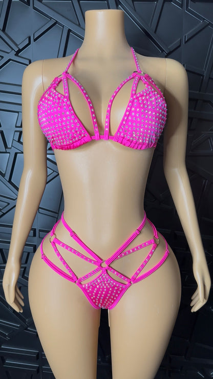 Fuchsia Diamanté Set (Medium)