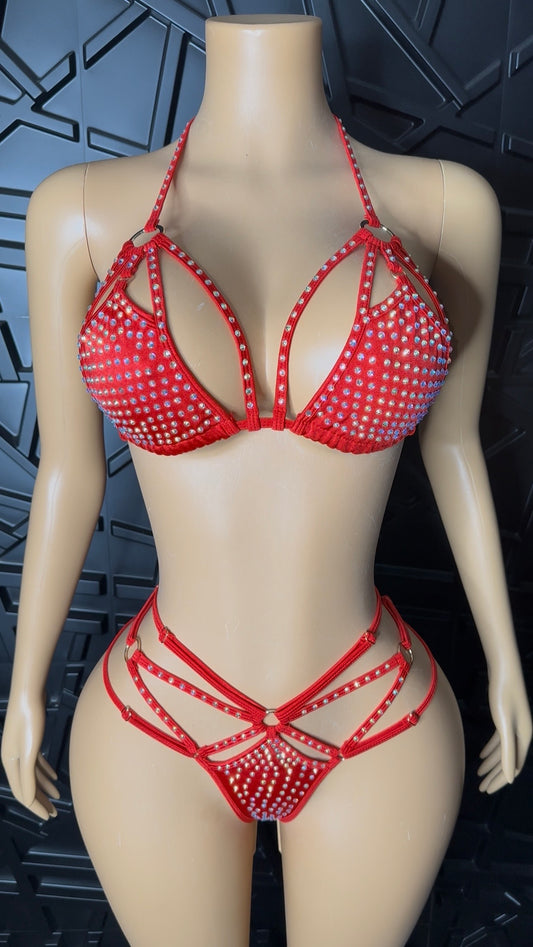 Red Diamanté Set (Medium)