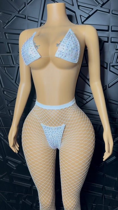 White Icy Bikini + Pant Set (Small-Large)