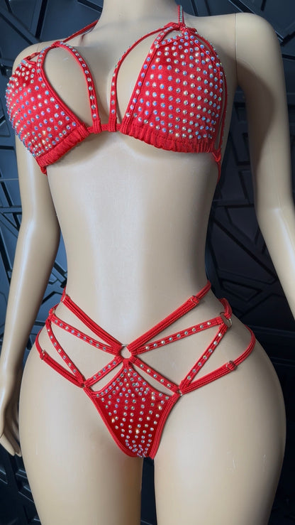 Red Diamanté Set (Medium)