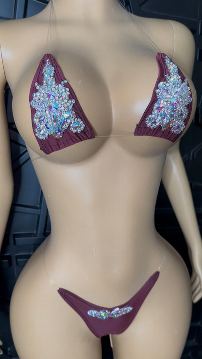 Wine Micro Bikini (XSmall-Medium)