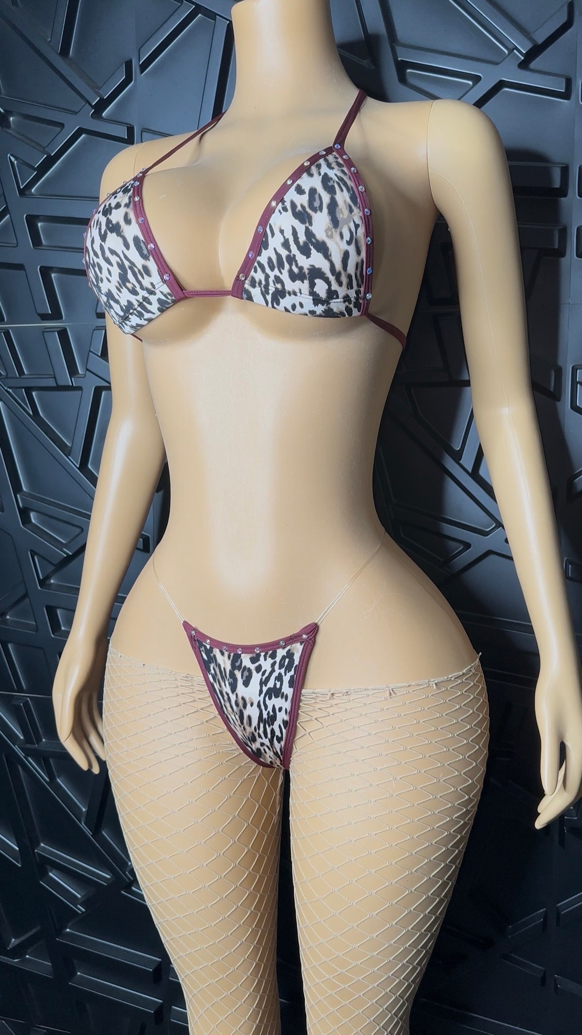 Micro Leopard Set (Small-Med) STRETCHY