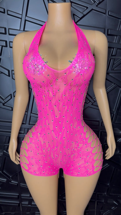 Pink Kendra Romper (XSmall-XLarge)