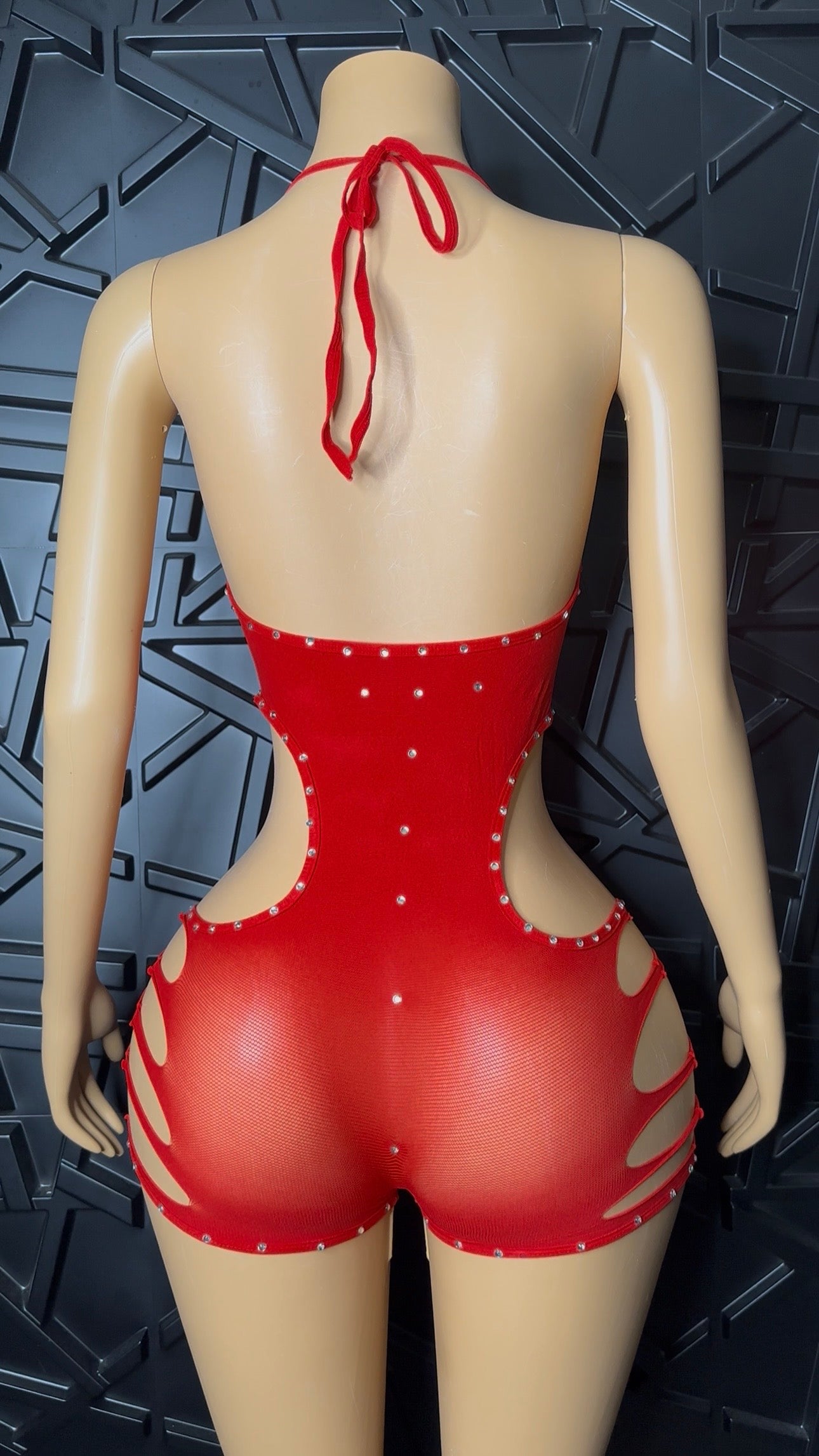 Red Bonita Romper (Medium-XLarge)