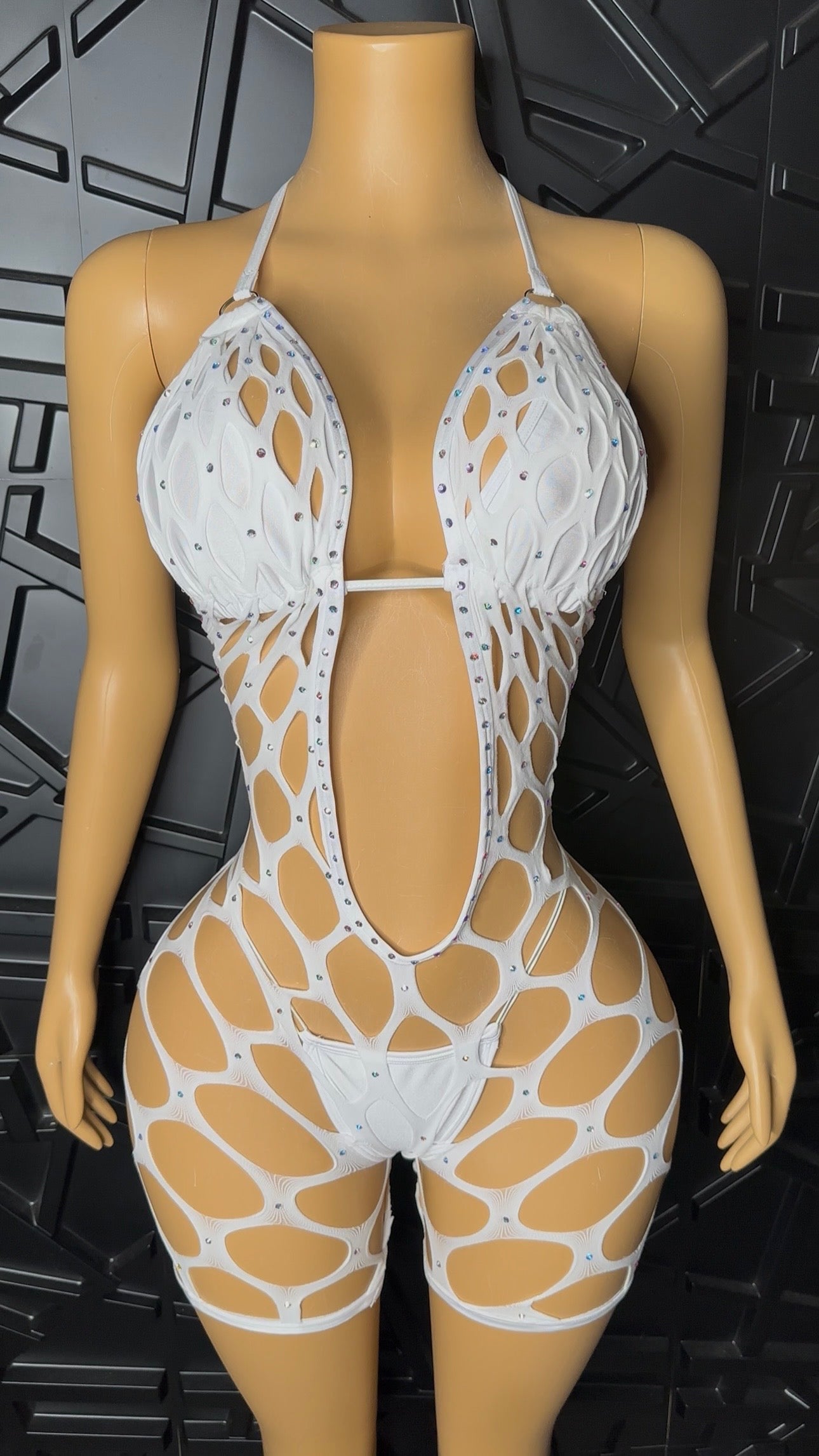 White Romper (Large) STRETCHY