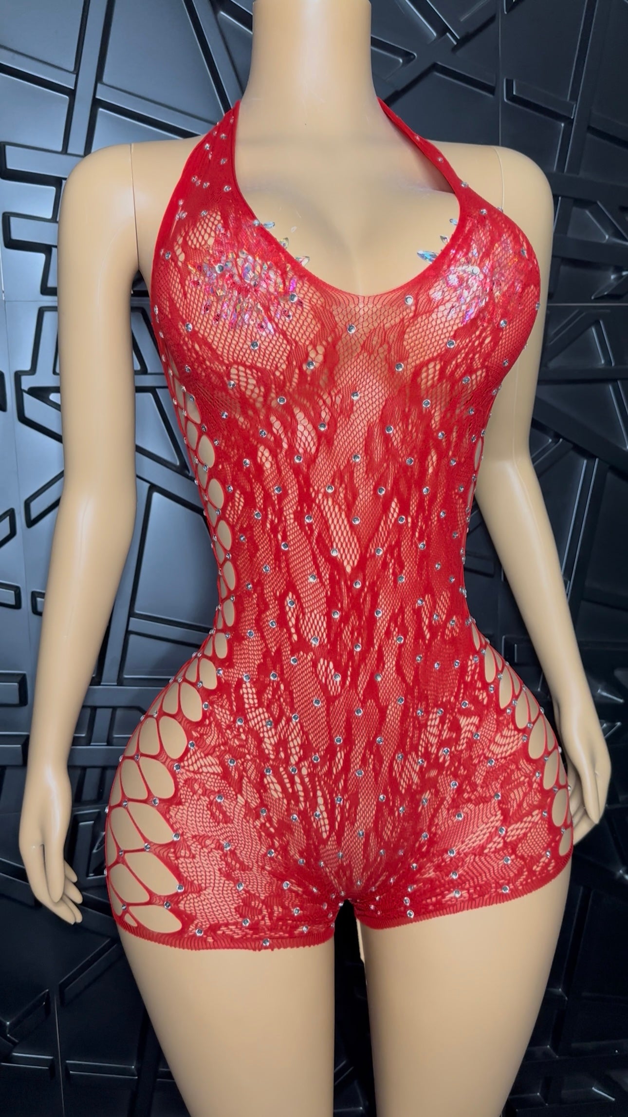 Red Kendra Romper (XSmall-Large)