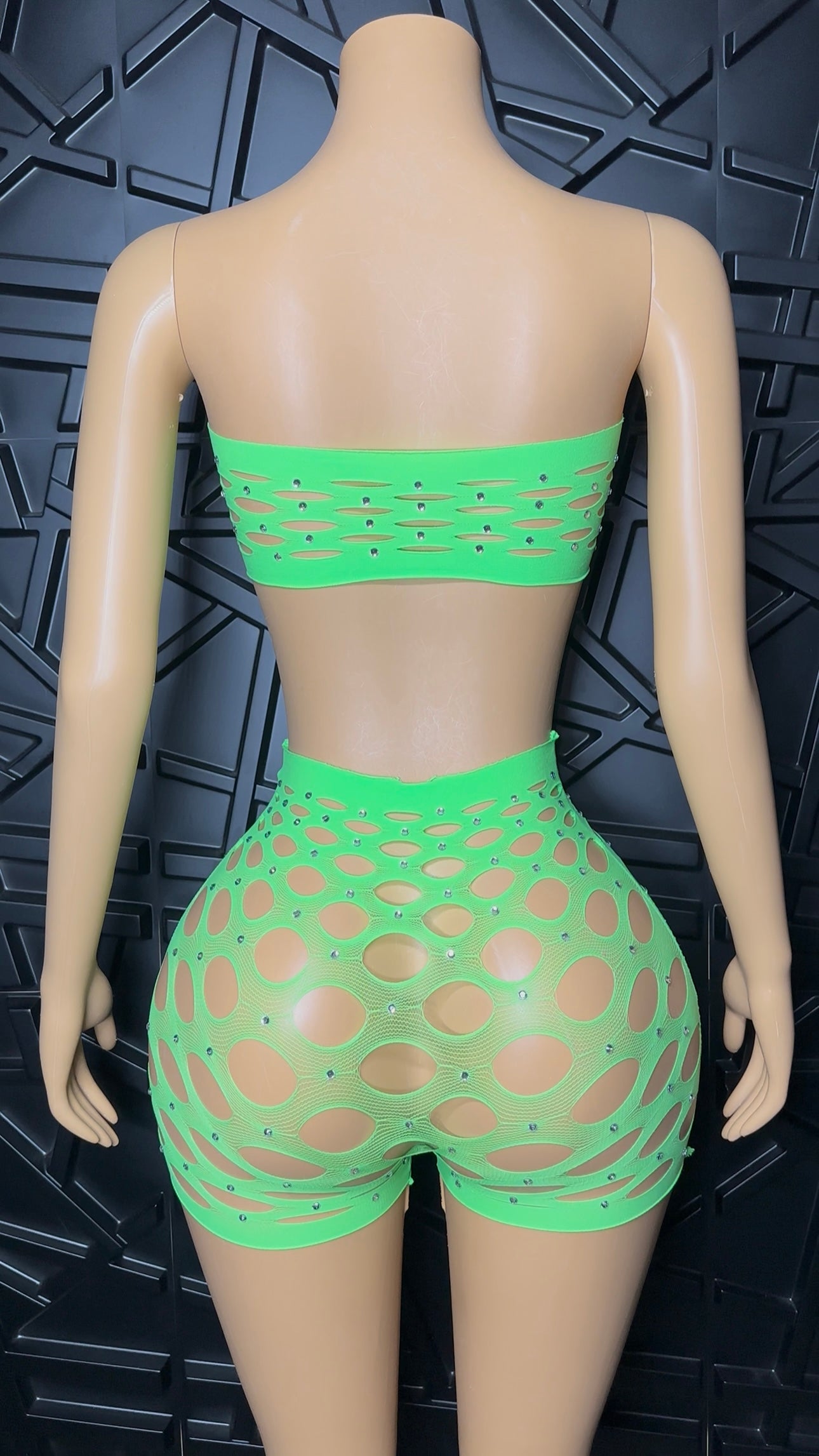 Green Rich Girl Short Set (XSmall-Medium)