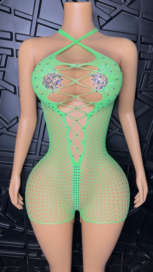 Green Finesse Romper (XSmall-XLarge)