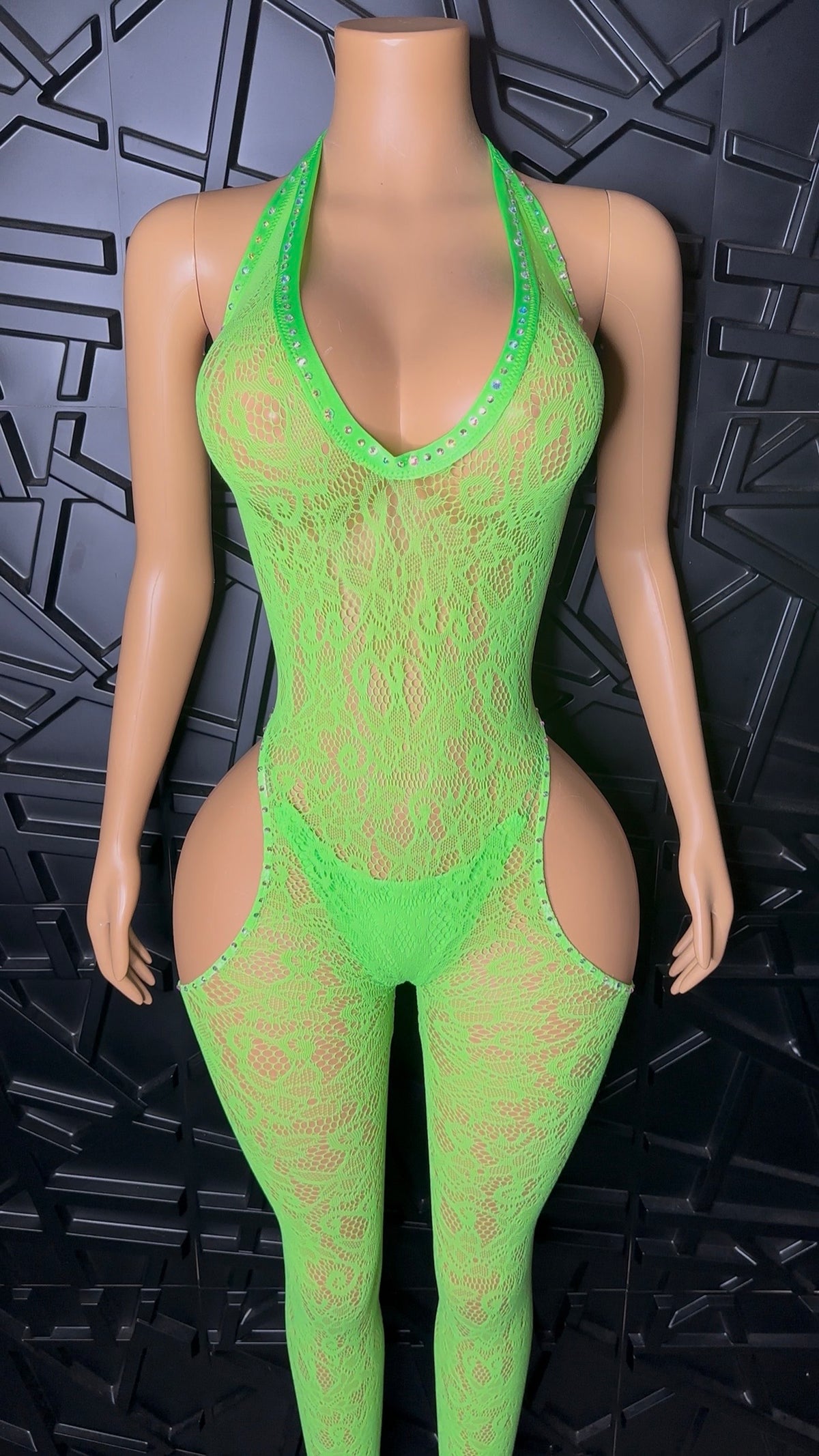 Green Jumpsuit Set (Med-XL) STRETCHY